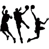 AM AMAONM basketball wall decal three players dunk silhouette ideal for kids room decor
