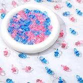 Amabro 100pcs mini acrylic pacifiers blue pink table scatter for party decor