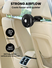 AMACOOL Baby Stroller Fan 360° rotation enables directional cooling on rides.