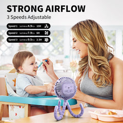 AMACOOL portable tripod shows versatile mounting on stroller or car seat.