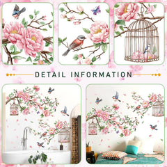 AM AMAONM 3-panel mural layout decal for flexible, customizable wall art.