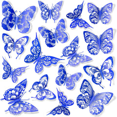 Amaonm 3D butterfly wall decor Style 1 blue enhances nursery whimsy and decor versatility.