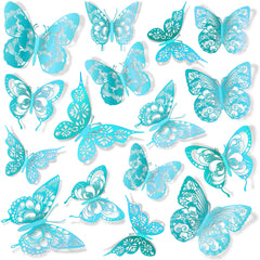 AM AMAONM 3D butterfly wall decor Style 1 close-up highlights foldable metallic wings for lively room accents.