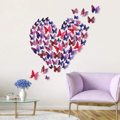 AM AMAONM butterfly wall stickers 8cm four-pack enhances playroom decor with depth.