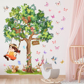 Amaonm large tree decal with woodland animals and butterflies for a magical nursery backdrop