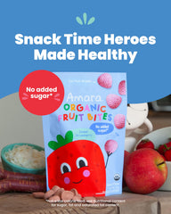 Amara dairy-free, gluten-free, nut-free bites suit allergy-conscious families.