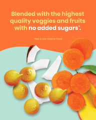 Amara Smoothie Melts texture close-up highlights creamy fruit-veg blend