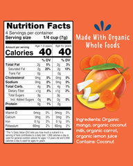 Amara Smoothie Melts mango carrot toddler snack ready for little hands, supports self-feeding