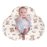 AMASKY nursing pillow pink bears front view supports ergonomic feeding.