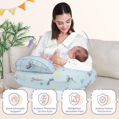 AMASKY pillow top fence offers privacy and baby safety during nursing