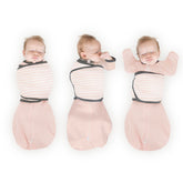 Amazing Baby Omni Swaddle Sack pink stripes for cozy, breathable newborn swaddling.