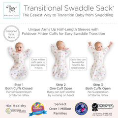 Amazing Baby swaddle fabric with TOG 0.7 for moderate-temperature comfort.