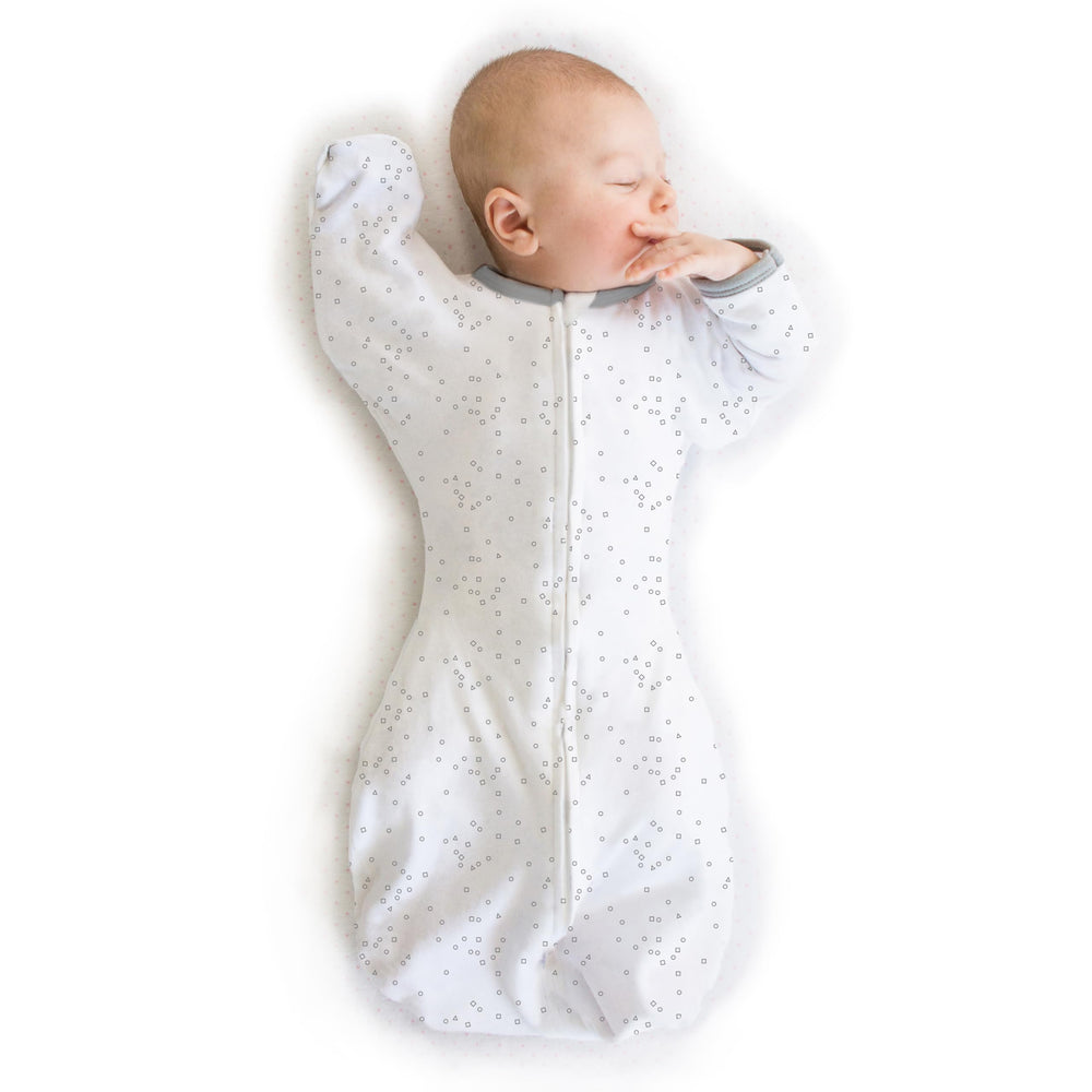 Amazing Baby arms-up half-sleeves swaddle sack aids self-soothing at night