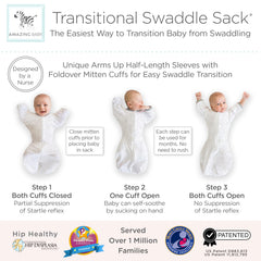 Amazing Baby two-way zipper enables easy diaper changes without full undressing