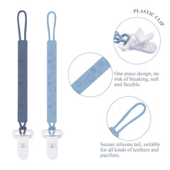 AmazingM pacifier clip holder gray clips easily to clothes, strollers, or blankets.