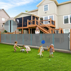 AMAZKRUS 236-inch retractable gate extended for wide openings.
