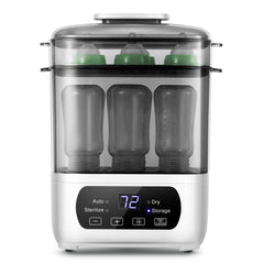 AMZBABYCHEF bottle steamer-dryer front view for quick, hygienic bottle prep.