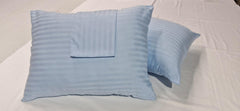 Ambition Home zipper-closure light blue closeup highlights secure fit and smooth finish.