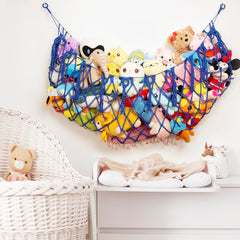 Amdermi macrame cotton cord close-up shows durable weaving for toy storage