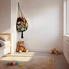 Amdermi hammock crafted from eco-friendly cotton rope for durable, soft storage.