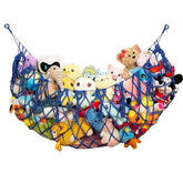Amdermi wall-mounted hammock display saves floor space for stuffed toys