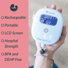 Ameda MYA Joy Plus HygieniKit attachment ready for milk protection