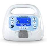 Ameda Pearl pump front view showing compact hospital-grade design and ease of pumping