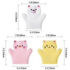 Amersis pig bath glove enabling easy scrubbing for children