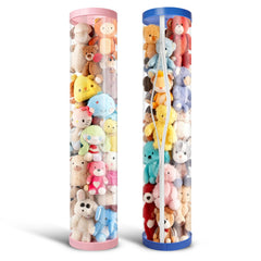 AMGAMGTS 2-pack plush tube saves floor space while displaying toys.