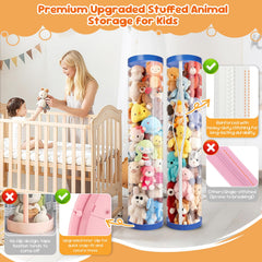 AMGAMGTS sky-blue display-tube adds decorative charm while organizing plush friends.