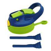Amgkonp leak-proof lid with green straw for spill-free sipping