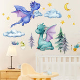 Amimagen Baby Dragon Wall Stickers hero—bright colors spark imagination in nurseries.