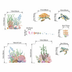Amimagen Baby nursery sea turtle decor creates a playful scene without residues