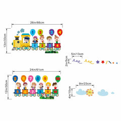 Amimagen baby-room-decor-train-stickers spark imaginative play and organize spaces
