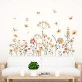 Amimagen boho-flower-wall-stickers packaged view showcasing durable, kid-friendly nursery decor.