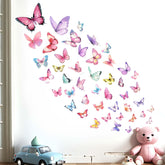 Amimagen butterfly wall stickers watercolor butterflies decorate girls' rooms with soft, vibrant color.