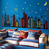 Amimagen city skyline boys stickers bring vibrant color to kids' rooms for imaginative play.