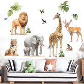 Amimagen forest animals wall stickers kit for kids' room with easy peel-and-stick decor.