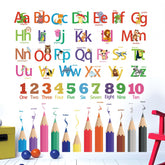 Amimagen kids alphabet wall stickers colorful letters closeup for vibrant learning spaces