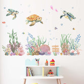 Amimagen Ocean Sea Turtle Wall Decal adds calming nursery ocean vibe