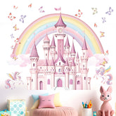 Amimagen Rainbow Castle wall sticker adds playful color to kids' rooms for imaginative play
