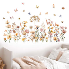 Amimagen removable floral wall decals offer simple updates without wall damage.