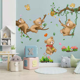Amimagen Woodland Bear Wall Stickers add a cozy woodland vibe to your nursery.
