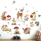 Amimagen woodland wall decal mushroom cottage scene creates cozy nursery ambiance