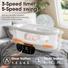 AMKE removable cot allowing easy room-to-room transition and flexible setup.
