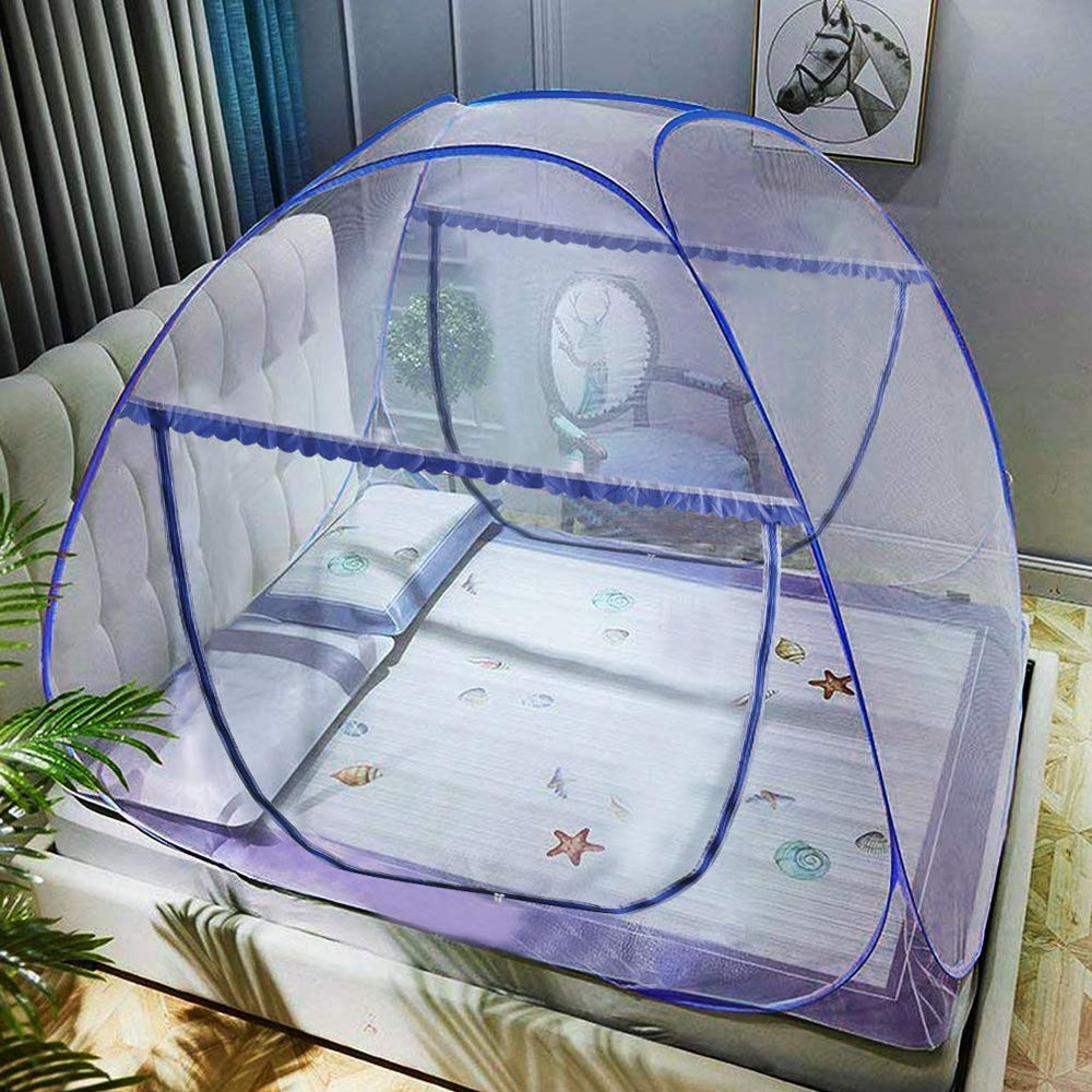 AMMER portable pop-up mosquito net bed size for queen to king beds, insect protection
