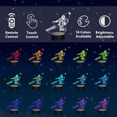 Ammonite Baseball Catcher Night Light remote enables easy color and mode changes
