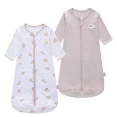 amo nenes baby sleep sack long sleeve with sheep print provides soft, breathable warmth.
