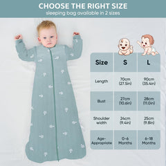 amo nenes baby sleep sack with two-way zipper for easy diaper changes