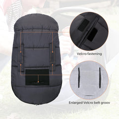 Amo Nenes windproof and waterproof fabric keeps baby dry in wind or light rain.
